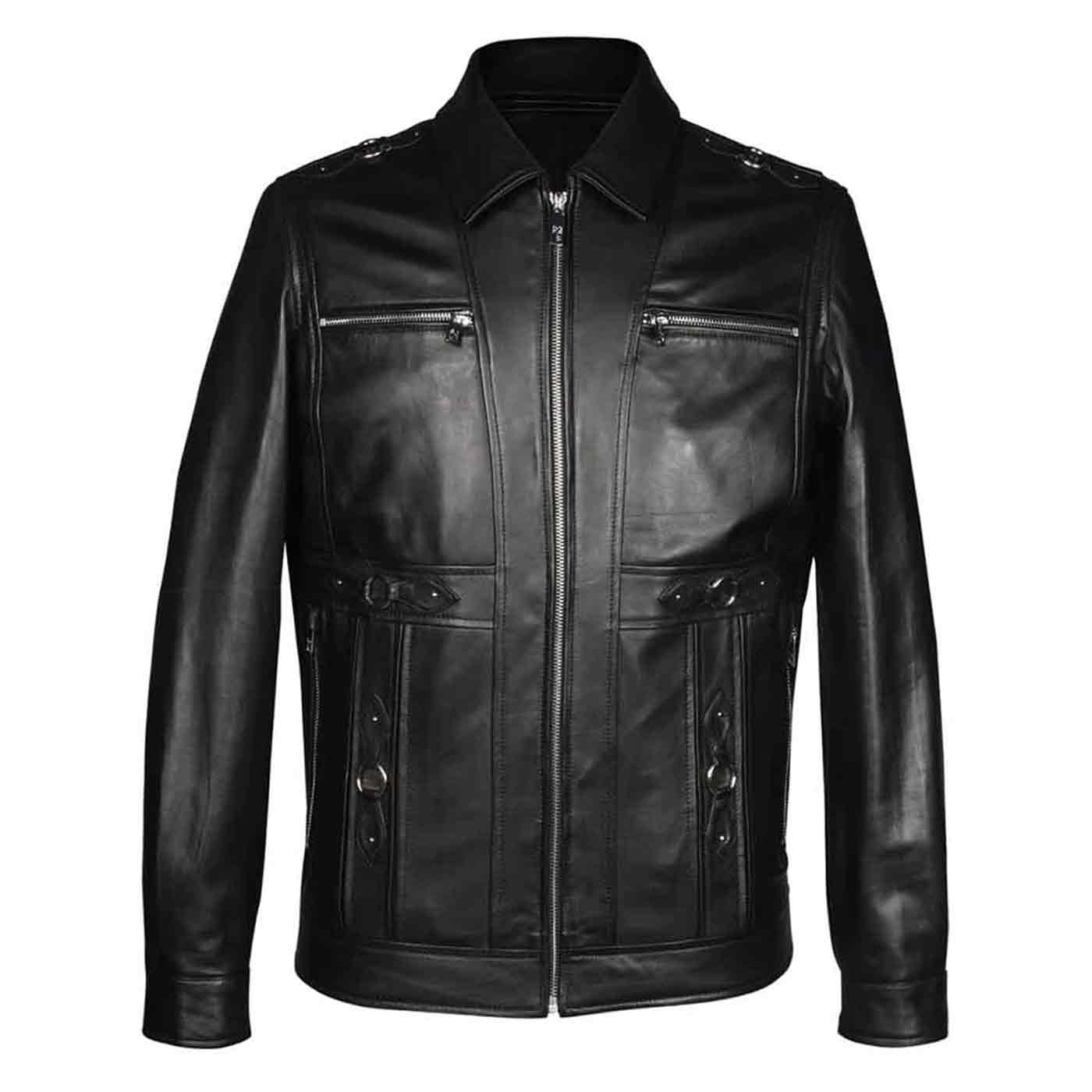 Buy Leather Jackets for Men - Black Bomber Jackets online | SaintG