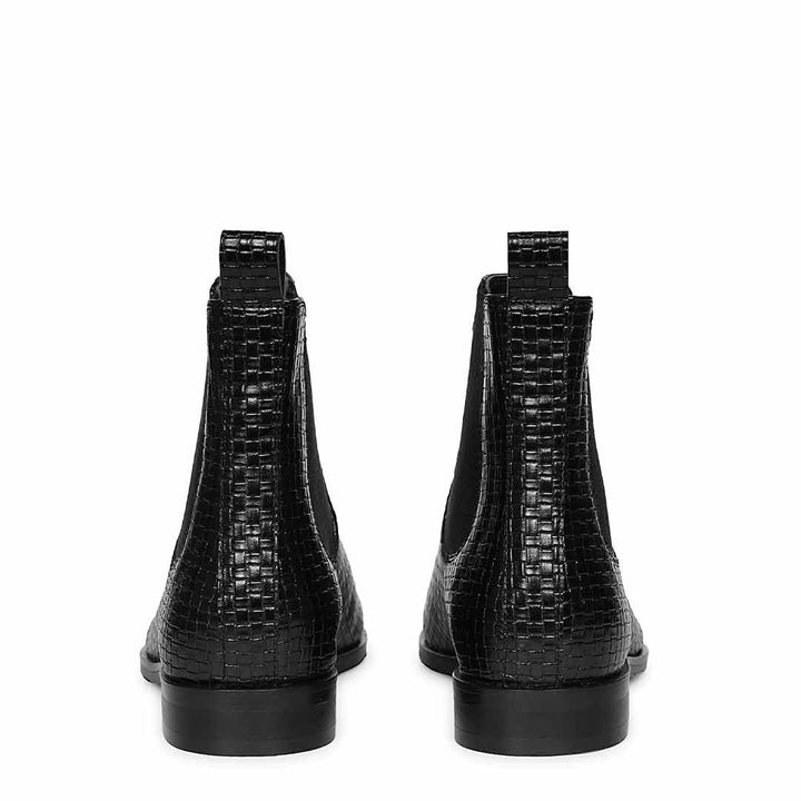 Saint Amara Woven Embossed Chelsea Leather Boots