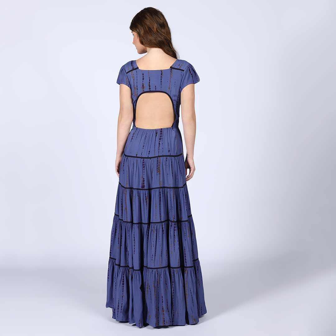 Saint Anastasia Tiered Viscose Maxi Dress