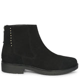Giada Black Suede Leather Ankle Boots