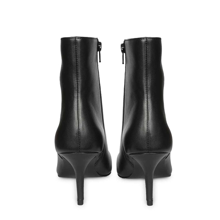 Saint Harriet Black Crinkle Patent Leather Kitten Heel Pointed Boots