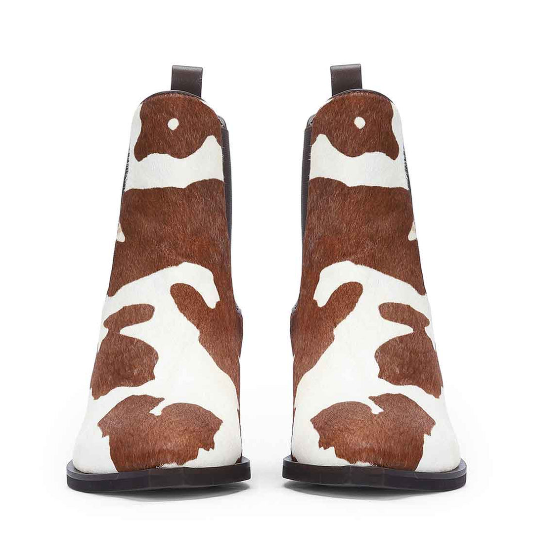 Saint Morrison Cloud Pony Hair Leather Ankle Boots