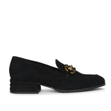 Saint Jacqueline Black  Suede Leather Moccasins