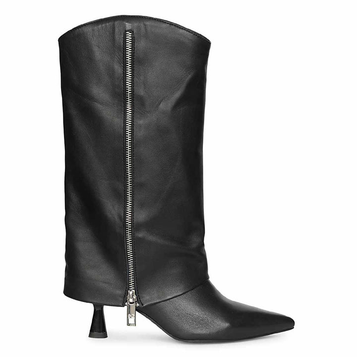 Saint Black Leather Long Boots