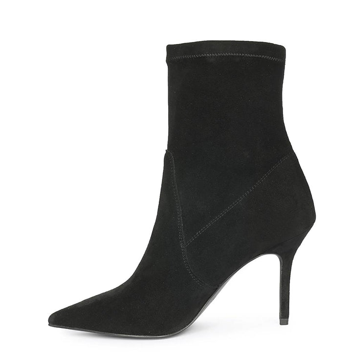Saint Jaime Stretch Suede Stiletto Heel Ankle Boots
