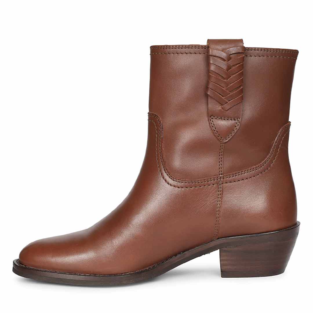 Saint Marina Cuoio Leather High Ankle Boots