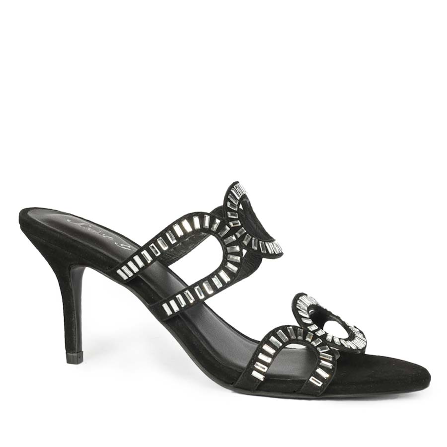 Saint Black Leather Heel