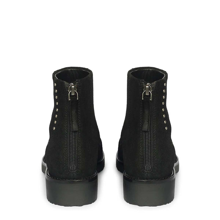 Giada Black Suede Leather Ankle Boots