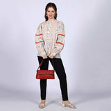 Saint Stella Ivory Multicolour Cotton Poplin Top