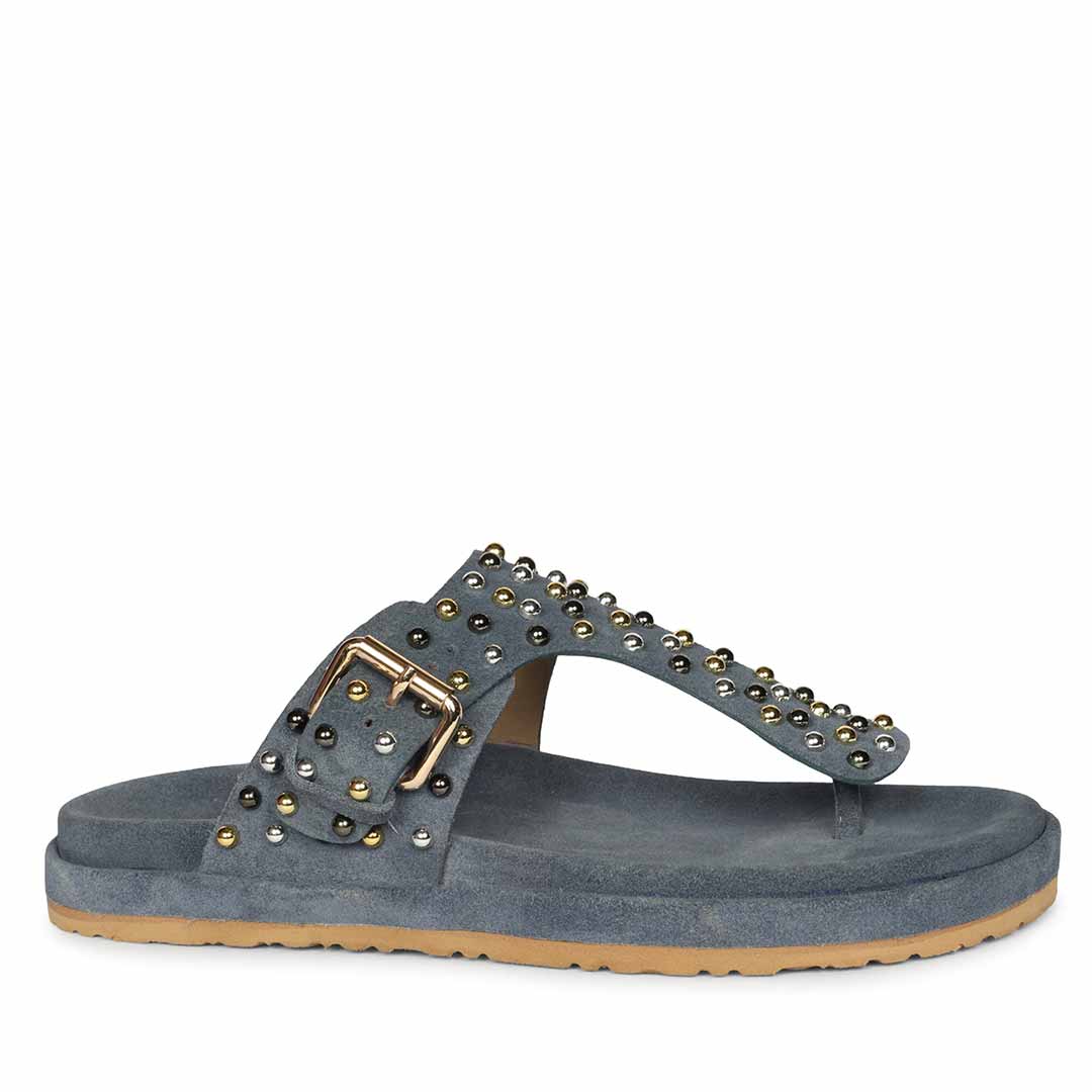 Saint Blue Leather Footbed