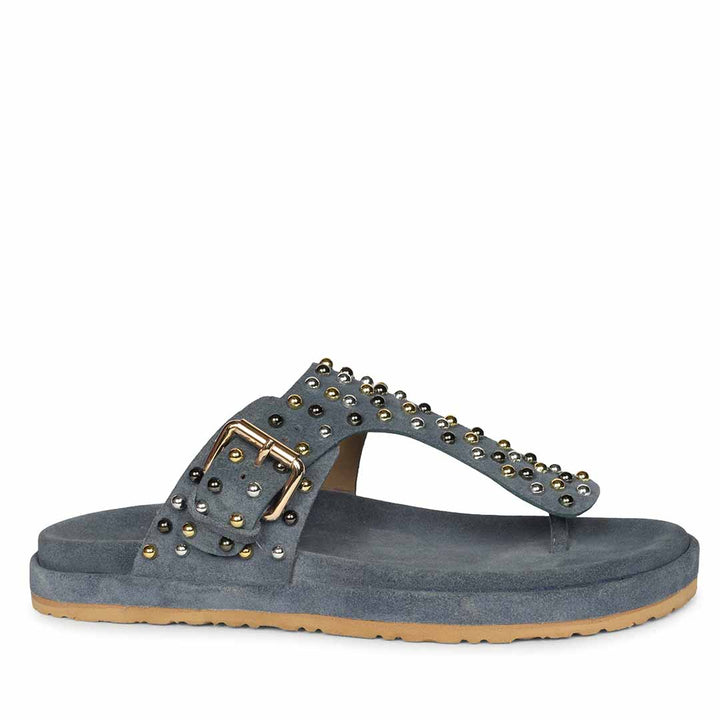 Saint Blue Leather Footbed