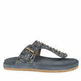 Saint Roma Studded Blue Footbed Sandals