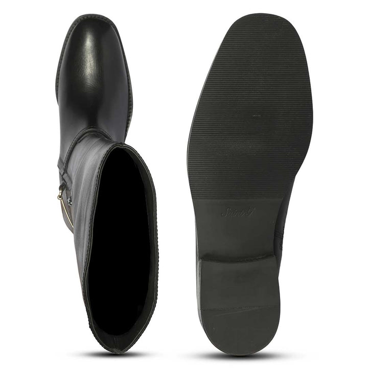 Saint Precious Hoesbit Trim Black  Knee High Boots