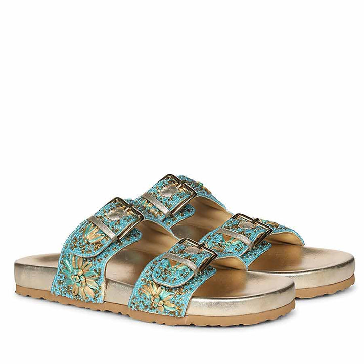Saint Willow turquoise Footbed Sandals