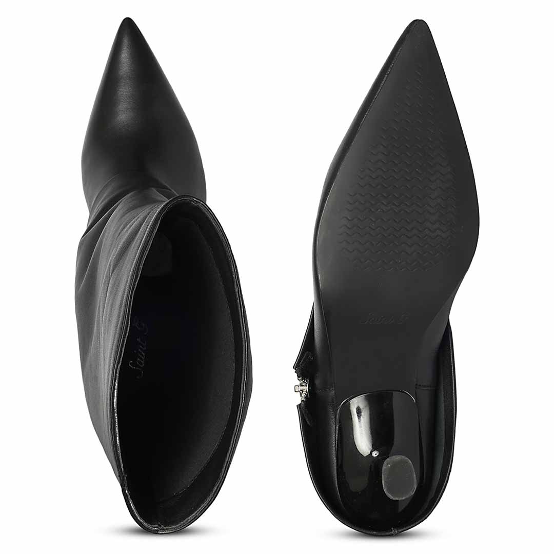 Saint Black Leather Long Boots