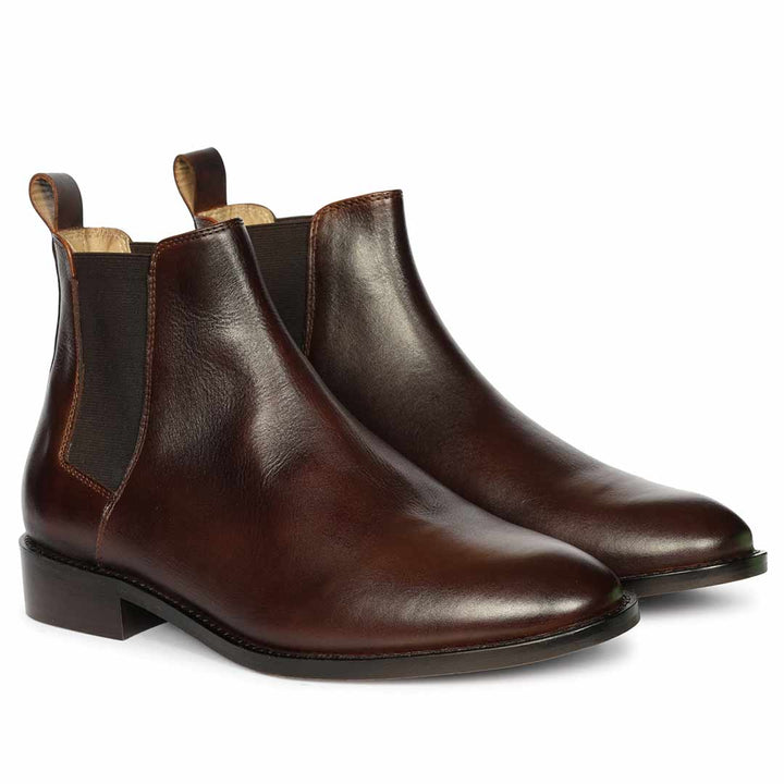 Saint Andrés Brown Vachetta Leather Chelsea Boots