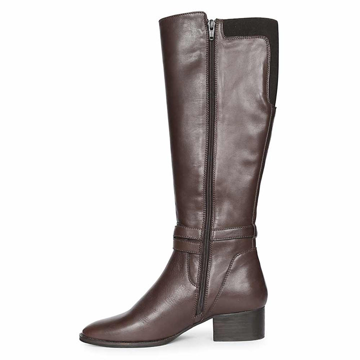 Saint Brown Leather Lace Up Long Boots