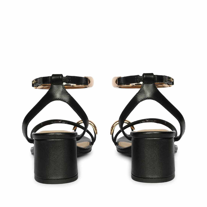 Saint Black Leather Block Heel