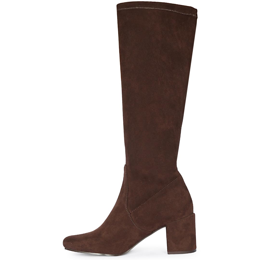 Saint Annie Brown Stretch Suede Long Boots