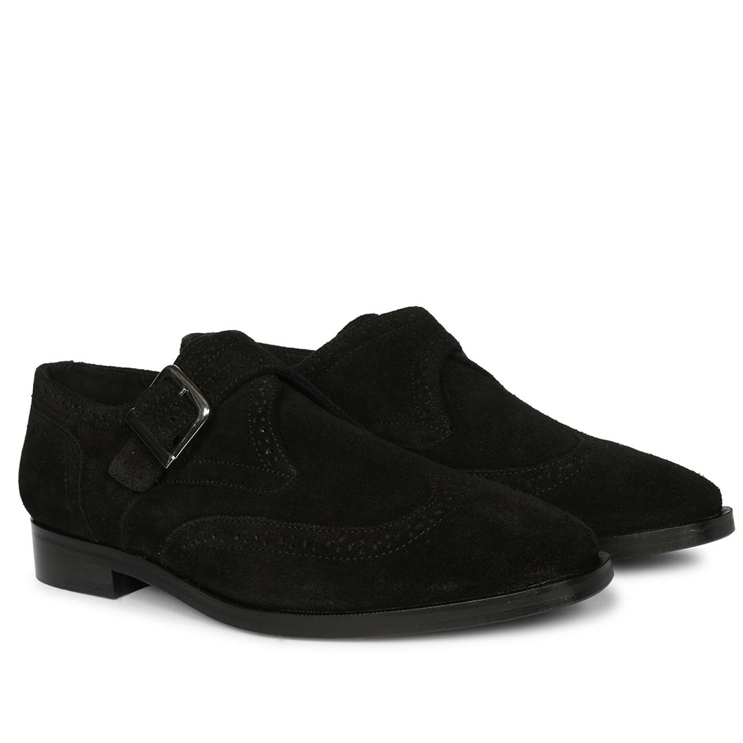 Saint Mathis Black Suede Leather Shoes