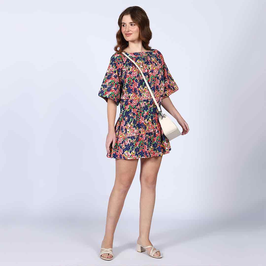 Saint Luciana Multi Cotton Lining Short Dress