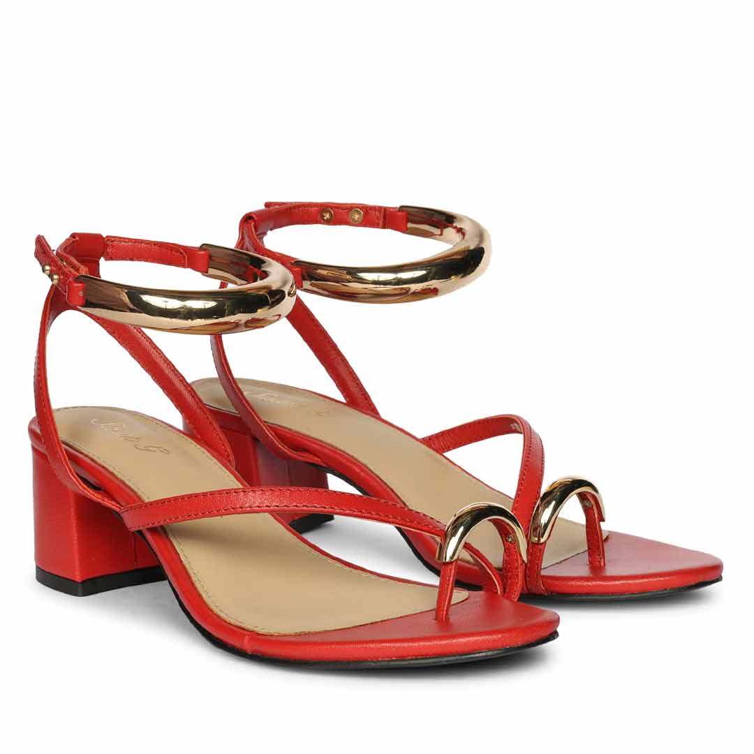 Saint Gojiberry Leather Block Heel