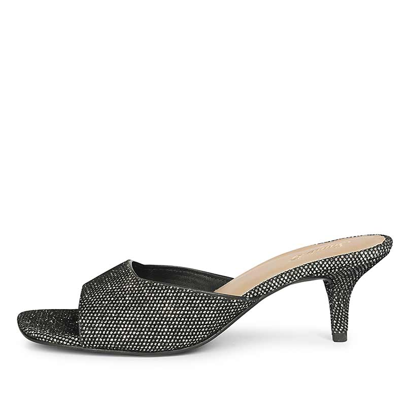 Saint Lorelei Pewter Glitter Kitten Heels
