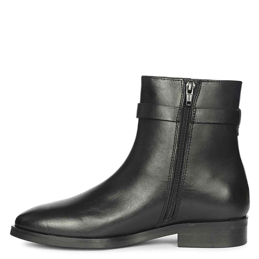 stylish leather ankle boots for women