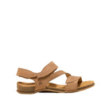 El Naturalista Honey Embellished Leather Block Sandals with Buckle