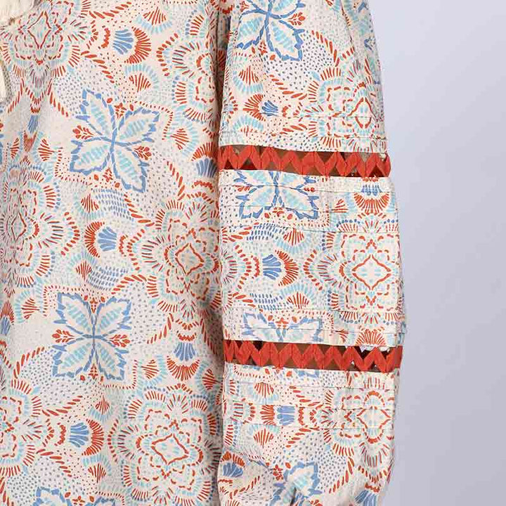 Saint Stella Ivory Multicolour Cotton Poplin Top