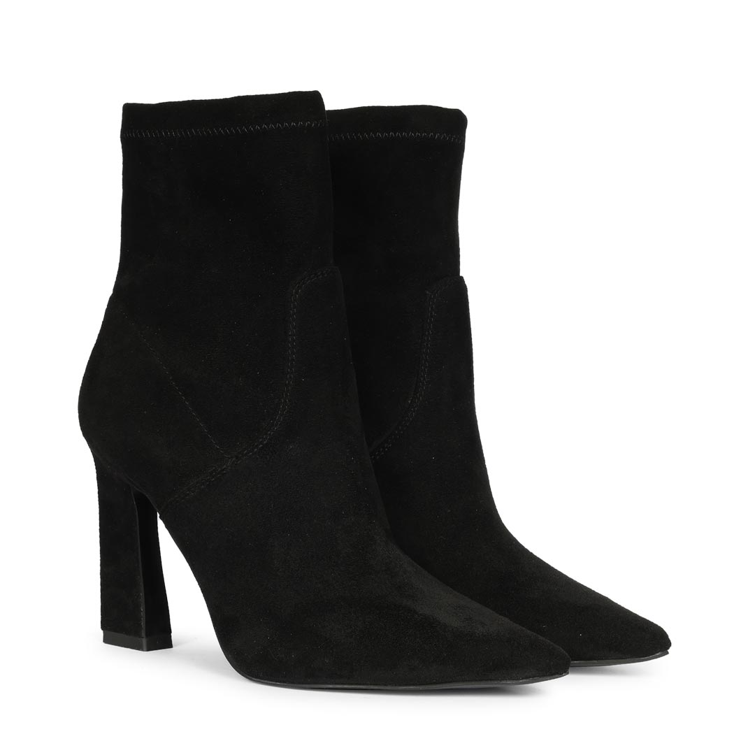 Saint Black Leather Ankle Boots