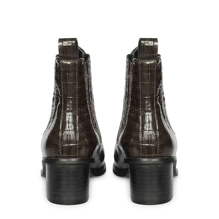Saint Snake Gray Leather Ankle boots