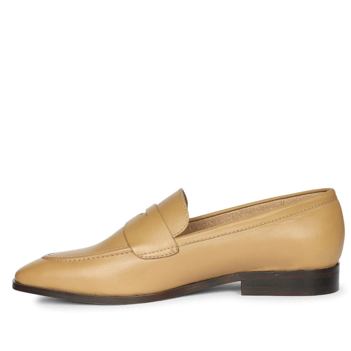 Saint Ansprand  Nude Croc-Embossed Leather Loafers
