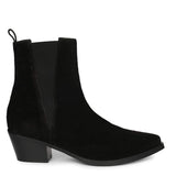 Saint Accorda Black Suede Leather Ankle Boots