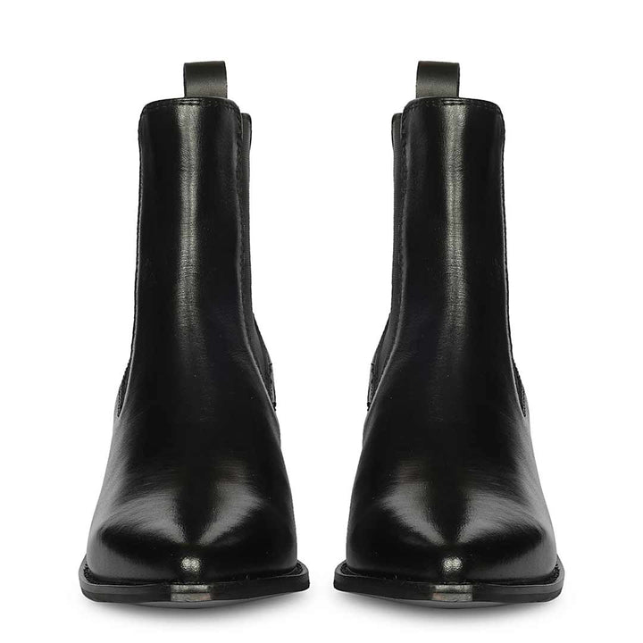 Saint Mallory Black Leather Chelsea Boots