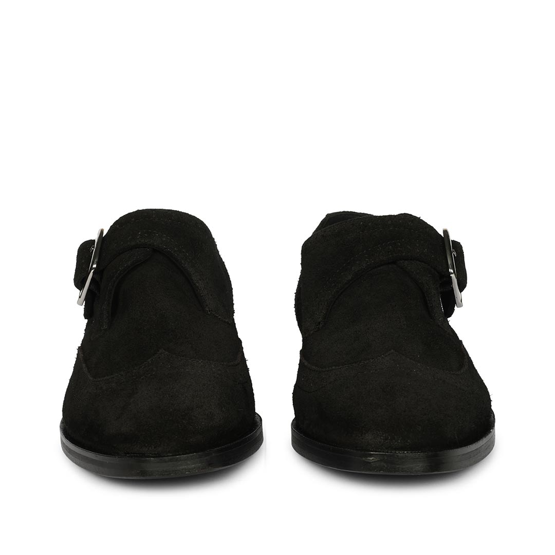 Saint Mathis Black Suede Leather Shoes