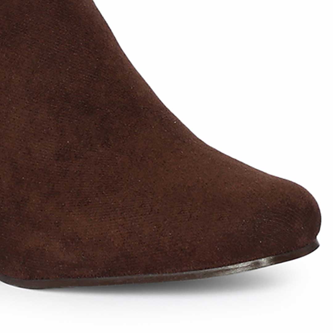 Saint Annie Brown Stretch Suede Long Boots
