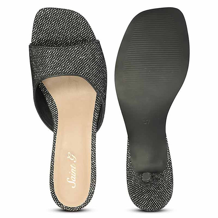 Saint Lorelei Pewter Glitter Kitten Heels