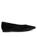 Saint Lilly Strass Black Velvet Ballerinas