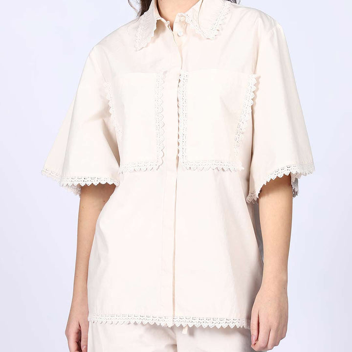 Saint Aurora Ivory Cotton Poplin Co-ord Set