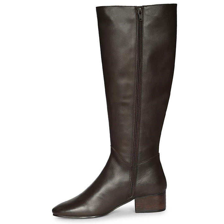 Saint Ivanna Brown Leather Knee High Boots