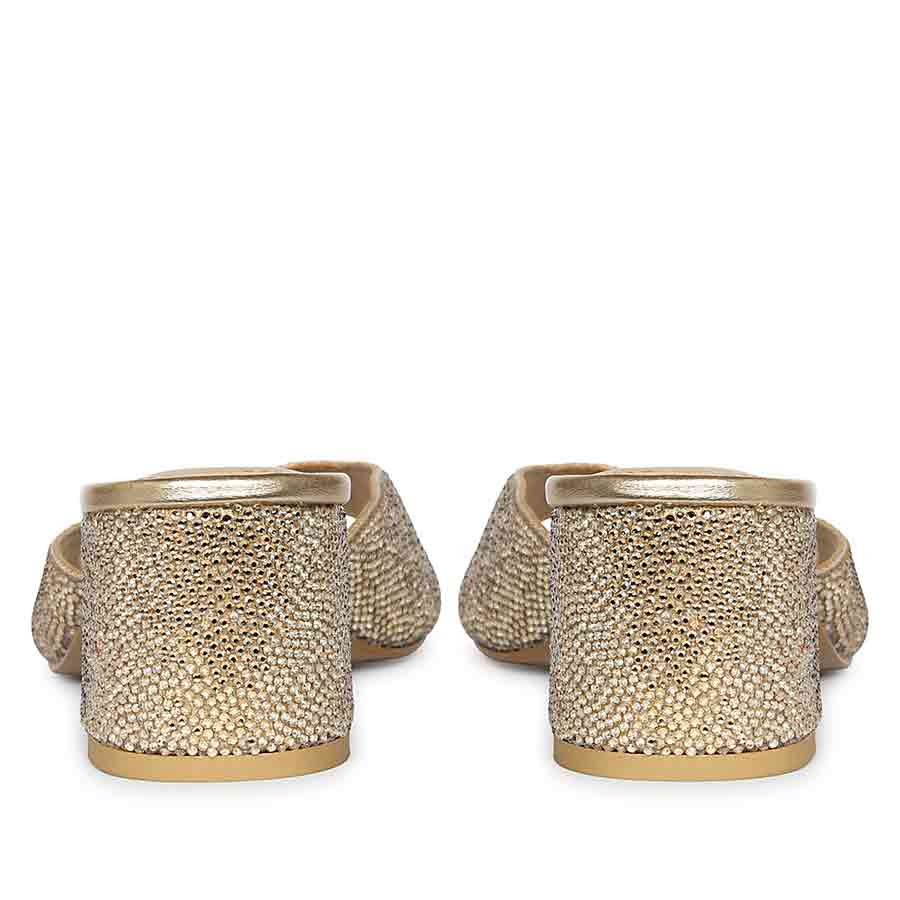 Saint Leslie Gold Crystal Heels