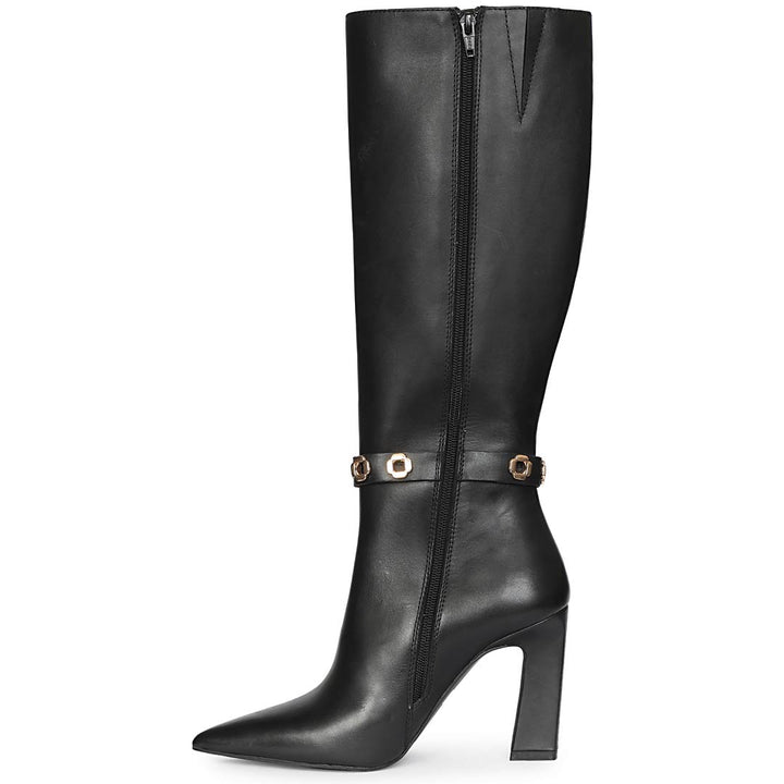 Saint Black Leather Long Boots