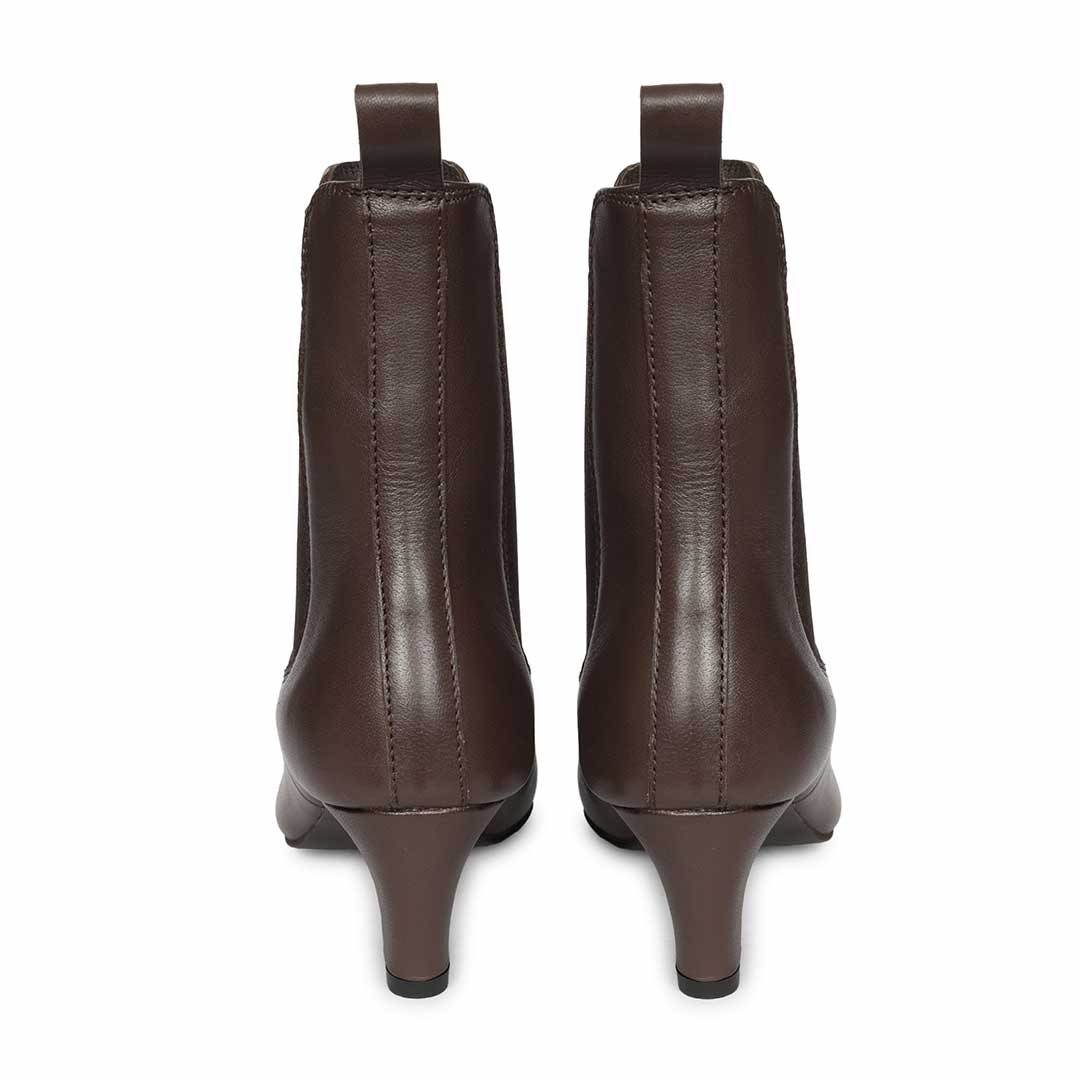 Saint Brown Leather Heel Ankle Boots