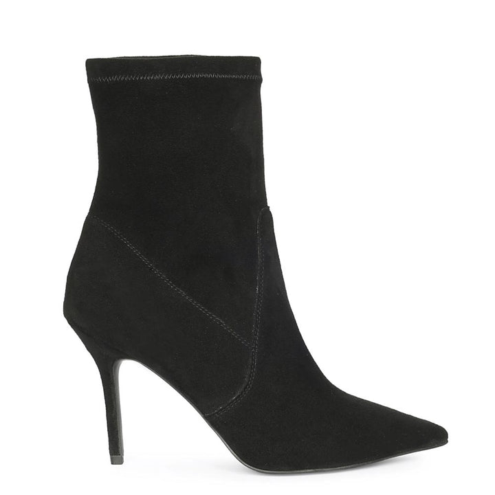 Saint Jaime Stretch Suede Stiletto Heel Ankle Boots