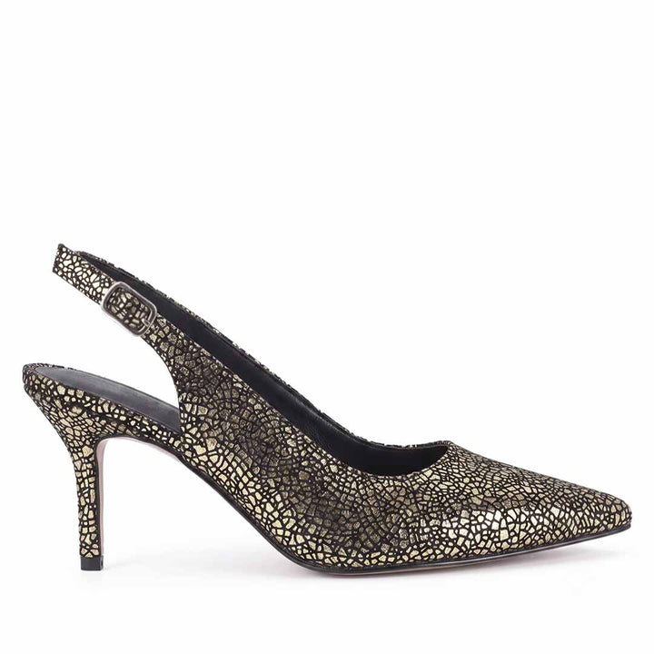 Saint Callie Metallic Gold Leather Pumps
