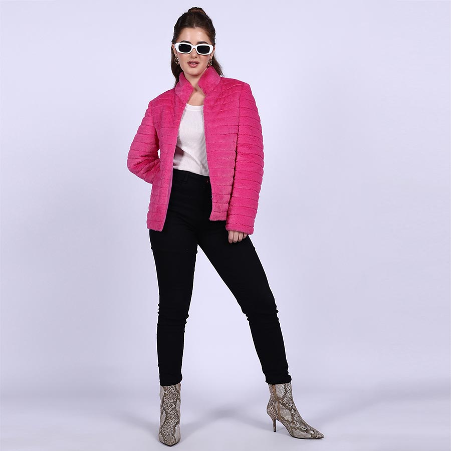 Saint Fernanda Pink Fur Women's Jackets