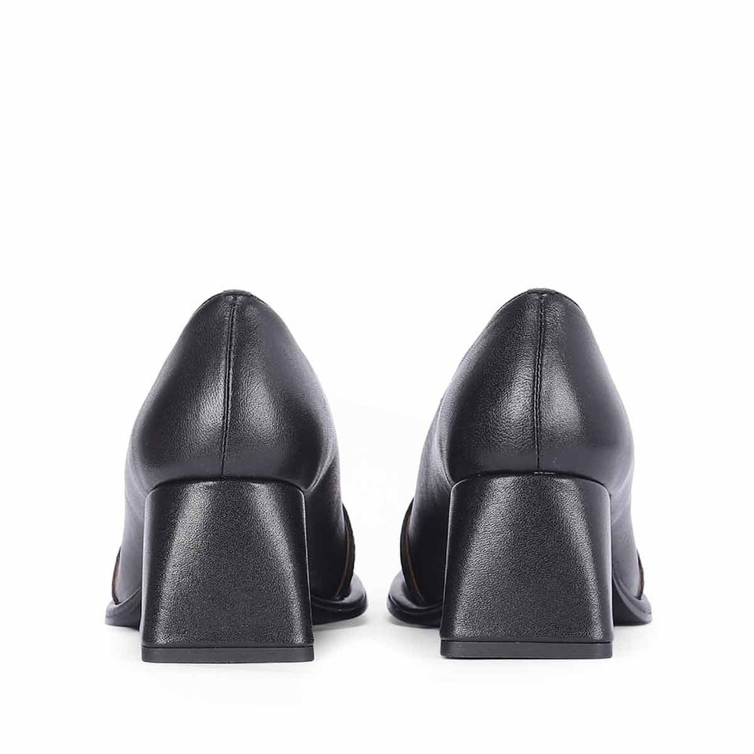 Saint Mirielle Black Leather Moccasins