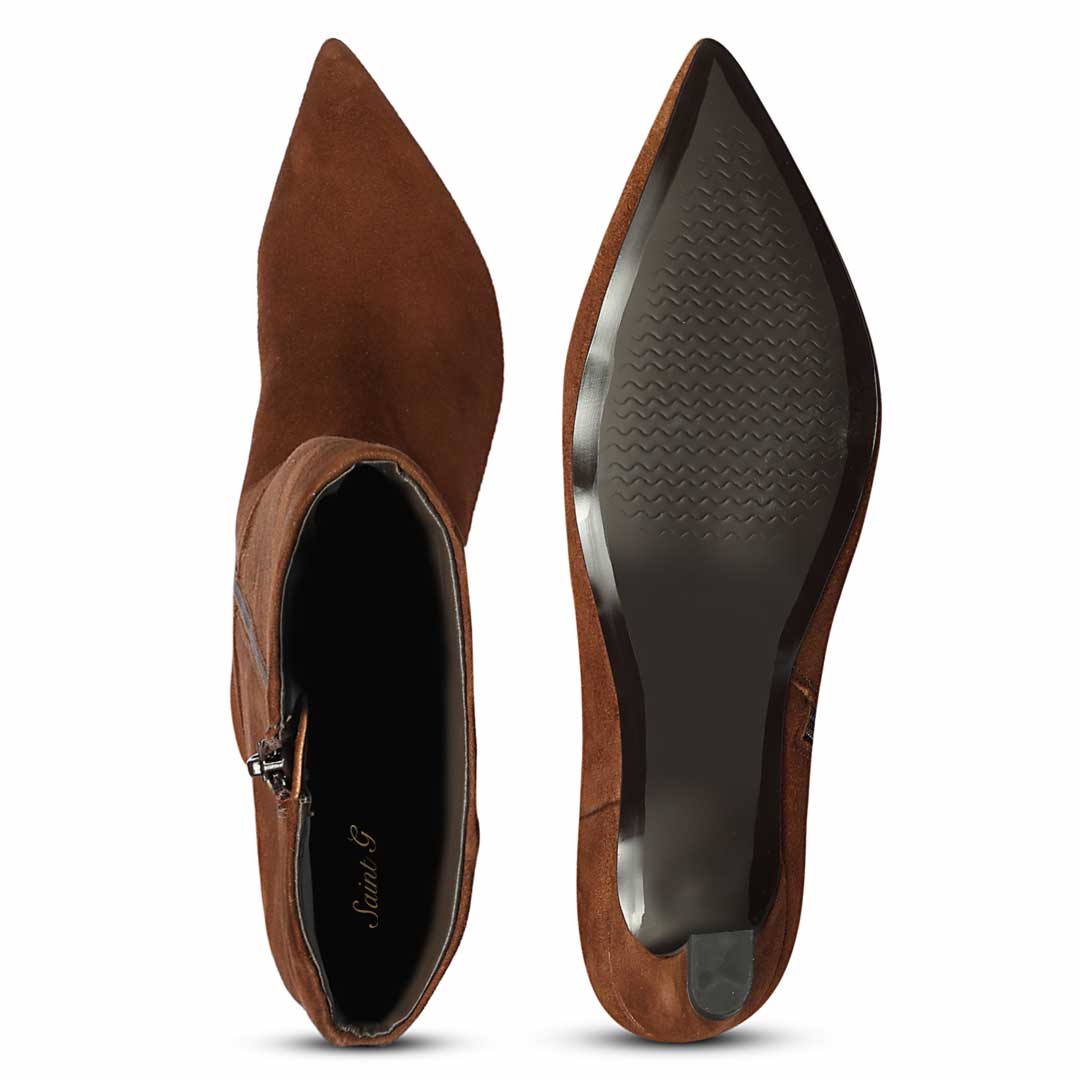 Saint  Chestnut Leather Long Boots