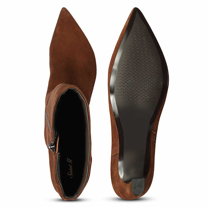 Saint  Chestnut Leather Long Boots